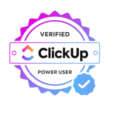 Badge ClickUp Verified Power User